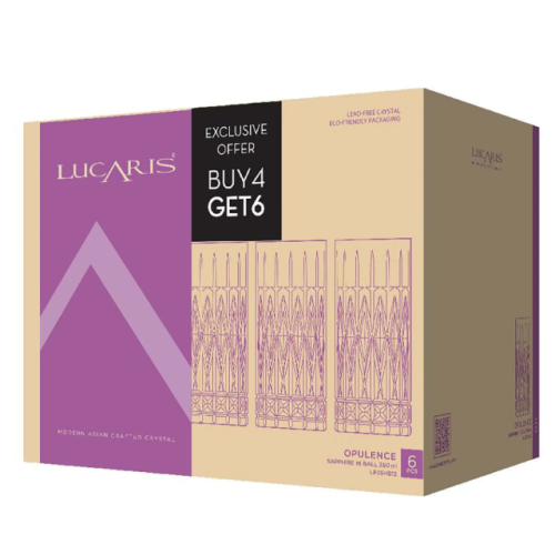 Ly Cocktail Cao Cấp Lucaris Opulence Sapphire Hi Ball LP25HB12