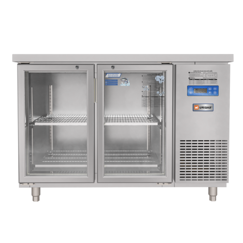 Tủ bàn mát quạt gió Unibar 2 cánh mở kính UB-2MK1575 1500x750x850mm