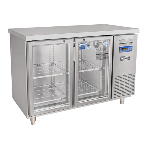 Tủ bàn mát quạt gió Unibar 2 cánh mở kính UB-2MK1275 1200x750x850mm