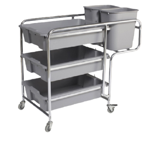 Xe thu gom đồ bẩn HiClean HC 168 – Xe dọn bát đĩa, thức ăn thừa chuyên dụng