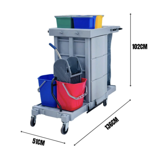 Xe đẩy làm vệ sinh phòng HiClean HC181