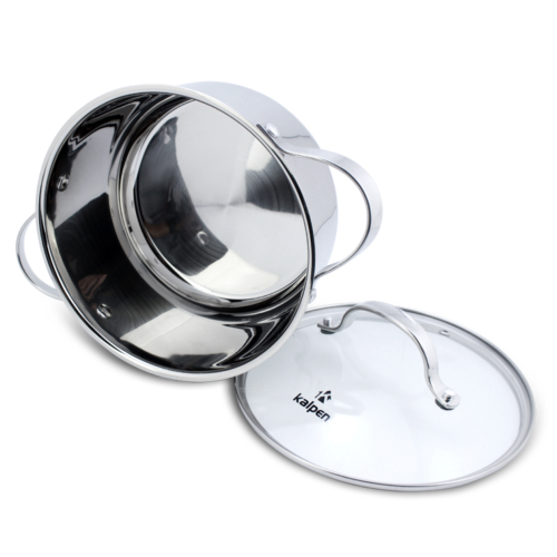Bộ nồi chảo 4 món Inox 5 lớp đáy Kalpen Lermat L2