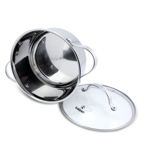 Bộ nồi chảo 4 món Inox 5 lớp đáy Kalpen Lermat L2Pro