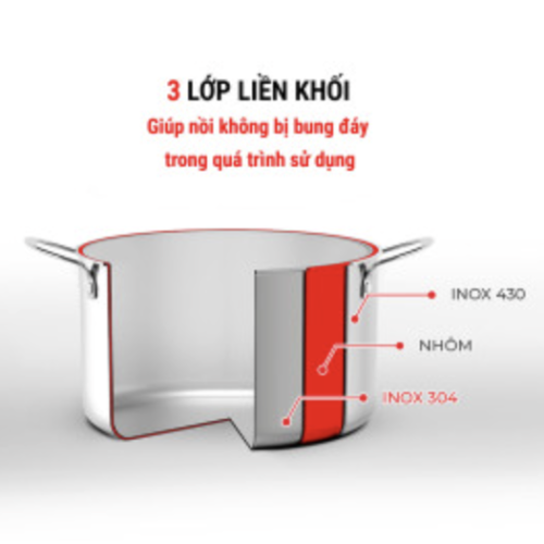 Nồi Inox 304 liền khối Kalpen Kampfer KF30