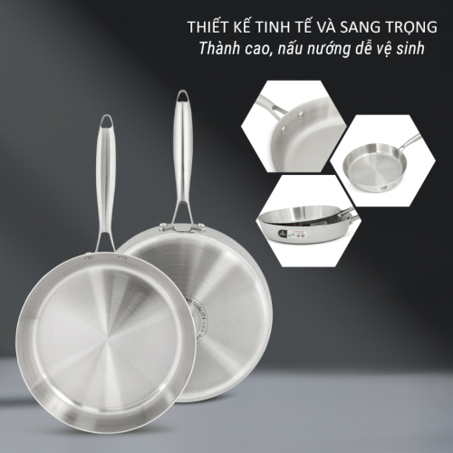 CHẢO INOX 304 LIỀN KHỐI KALPEN LUXUS LS24
