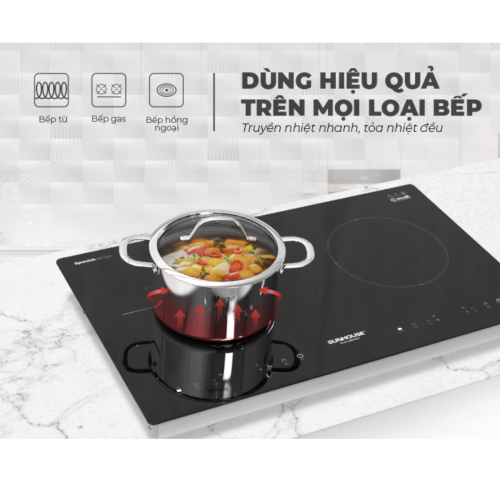 Bộ nồi inox đa lớp Sunhouse Mama SHG701