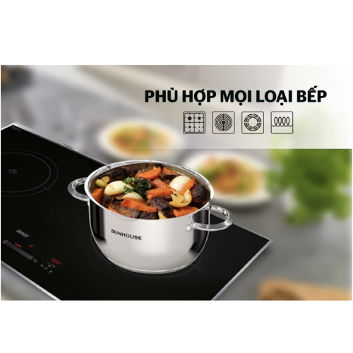 Bộ nồi inox 5 đáy Sunhouse SHG688