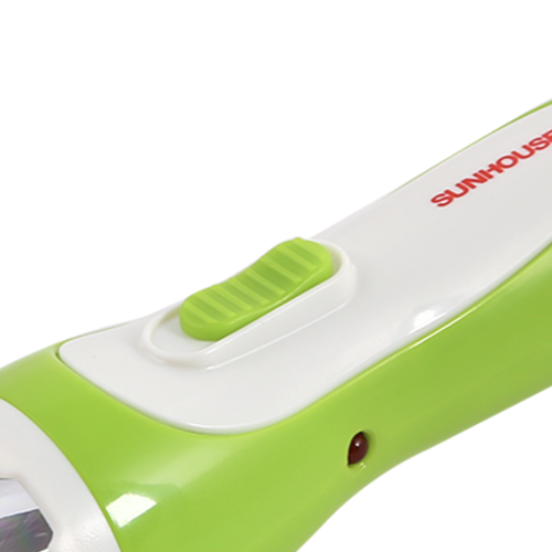Đèn pin tay cầm Sunhouse SHE-4051 cỡ nhỏ trắng xanh lá