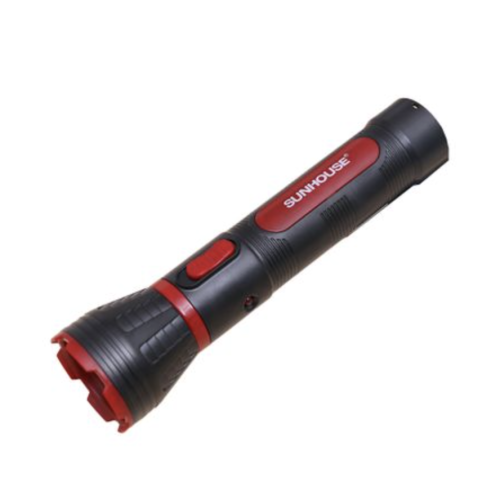 Đèn pin tay cầm Sunhouse SHE-4131 cỡ trung đen đỏ
