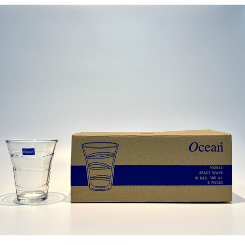 Ly Thủy Tinh Ocean Space Wave Ball P03863 - 300ml Chính Hãng