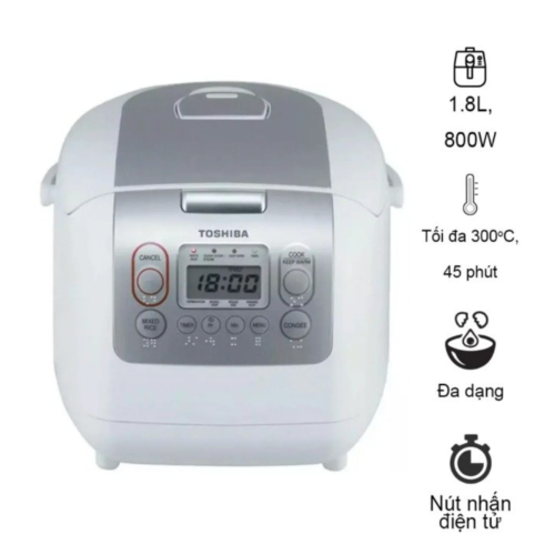 Nồi Cơm Điện Tử Toshiba 1.8 Lít RC-18NTFV(W) – Hàng Chính Hãng Thái Lan