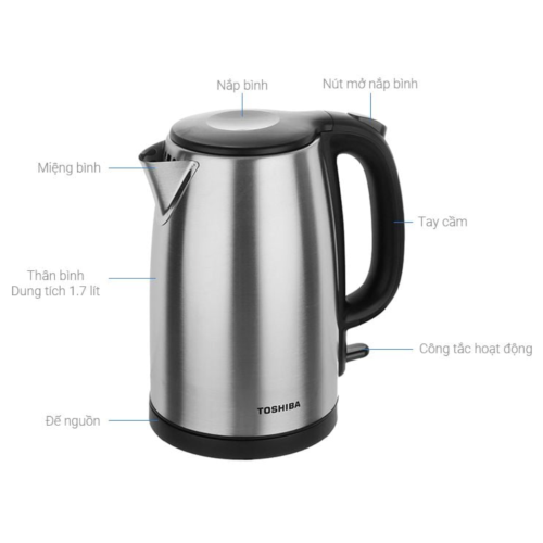 Bình đun siêu tốc Toshiba 1.7 lít KT-17SH2NV