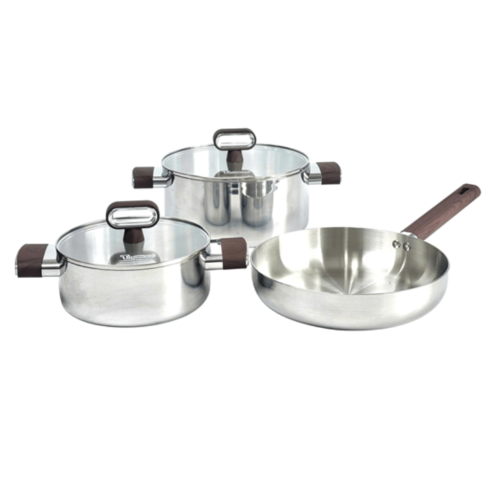 Bộ 3 Nồi Chảo Inox Liền Khối Sky Line Topware