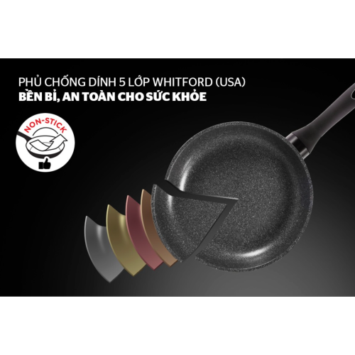 Chảo nhôm chống dính vân đá Sunhouse SFP26B