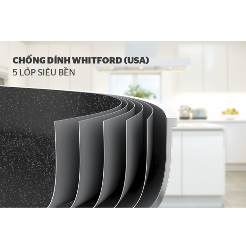 Chảo sâu chống dính vân đá đáy từ Sunhouse SHS20MRD