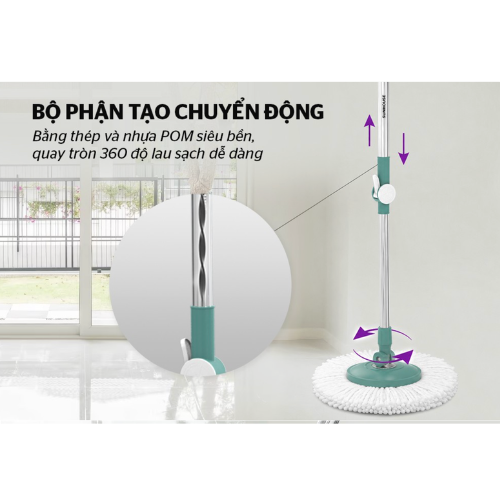 Bộ lau nhà xoay 360 độ Sunhouse KS-CL300IB