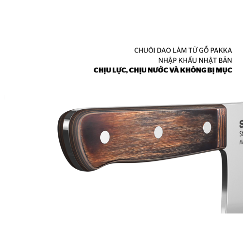 Dao chặt chuôi gỗ Pakka Sunhouse KS-KN180CS