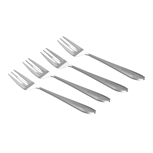 Bộ 4 nĩa dĩa hoa quả 140 Inox Sunhouse KS-S4FO140I