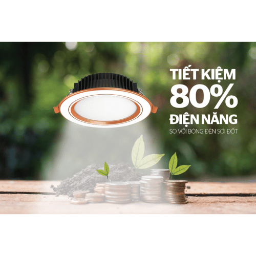 Đèn LED Downlight âm trần viền vàng 3 màu Sunhouse SHE-DL02-3/9W-VV