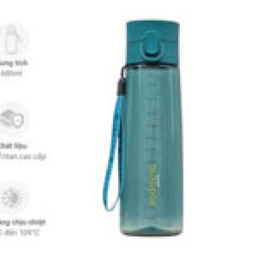 Bình nước thể thao Tritan Kaiyo 680ml màu xanh KWB-8180