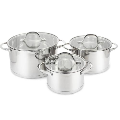 Bộ 3 nồi Inox 5 lớp đáy Kalpen Slamer SM1 16-20-24cm
