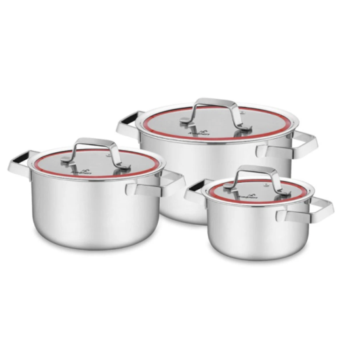 Bộ 3 nồi Inox 304 liền khối Kalpen Emer EM1