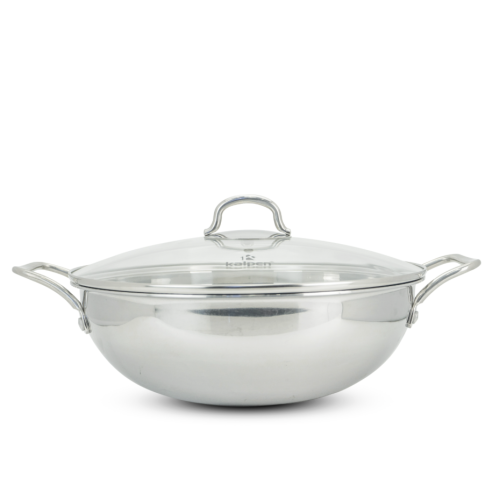 Chảo xào Inox 304 liền khối Kalpen Lager LX32