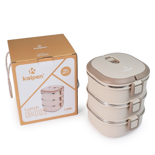Hộp cơm 3 tầng Inox 304 Kalpen AR11