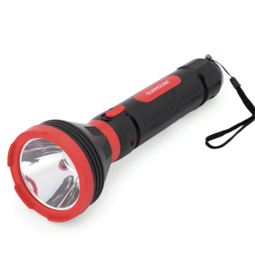 Đèn pin cầm tay LED Sunhouse SHE-4351 cỡ lớn đỏ đen