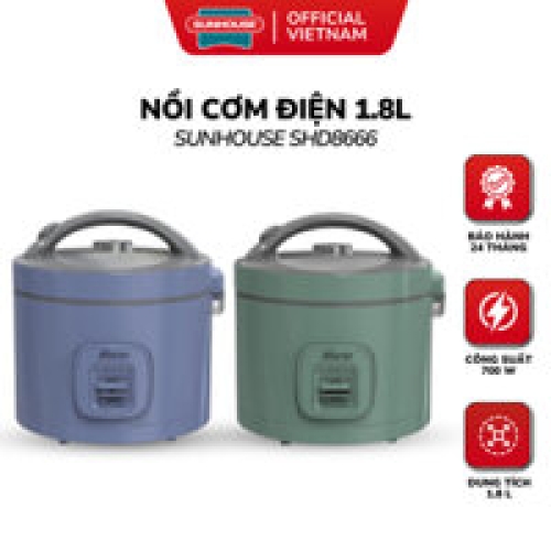 Nồi cơm điện Sunhouse Mama SHD8266G – Thiết kế trẻ trung, tiện lợi, cơm ngon tròn vị