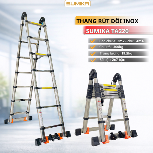 Thang Inox rút chữ A SUMIKA TA220